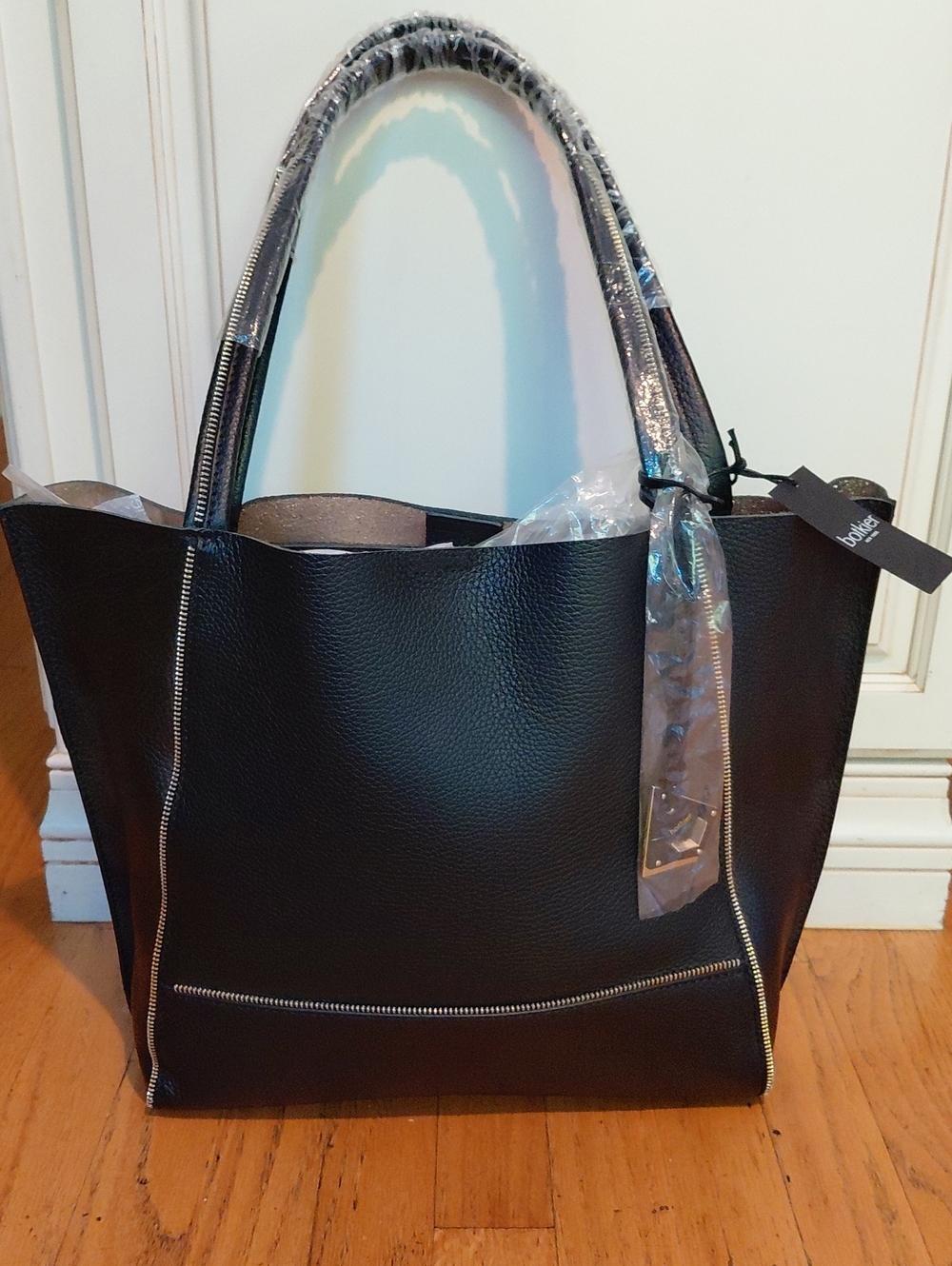 Botkier Black Tote with  Zipper Accents
